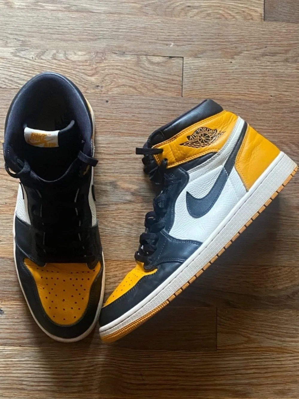 Nike Air Jordan 1 Retro High OG Taxi Yellow Toe 555088-711 Men's Size 14